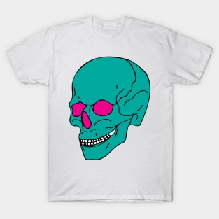 Pink and Green Skull T-Shirt